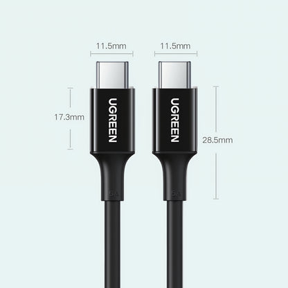 Kabl za podatke i punjenje USB-C - USB-C UGREEN US300, 100W, 2m, Bela