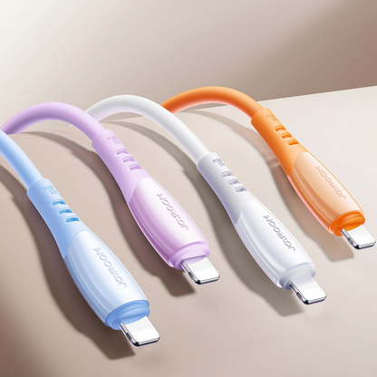 Kabl za prenos podataka i punjenje USB-C - Lightning Joyroom S-A59 Vibrant, 30W, 1.2m, Narandžasti