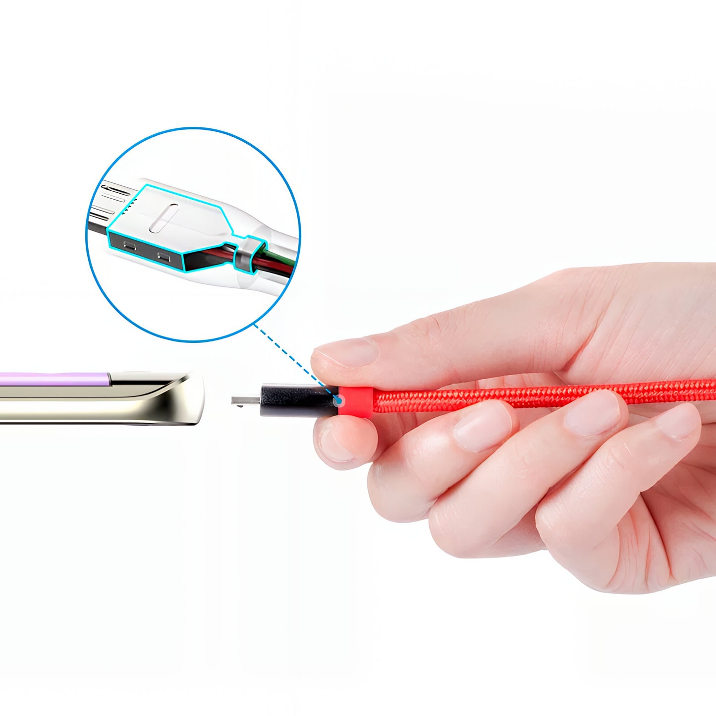 Kabl za podatke i punjenje USB-A - microUSB Anker PowerLine+, 18W, 0.91m, Crveni A8142G91