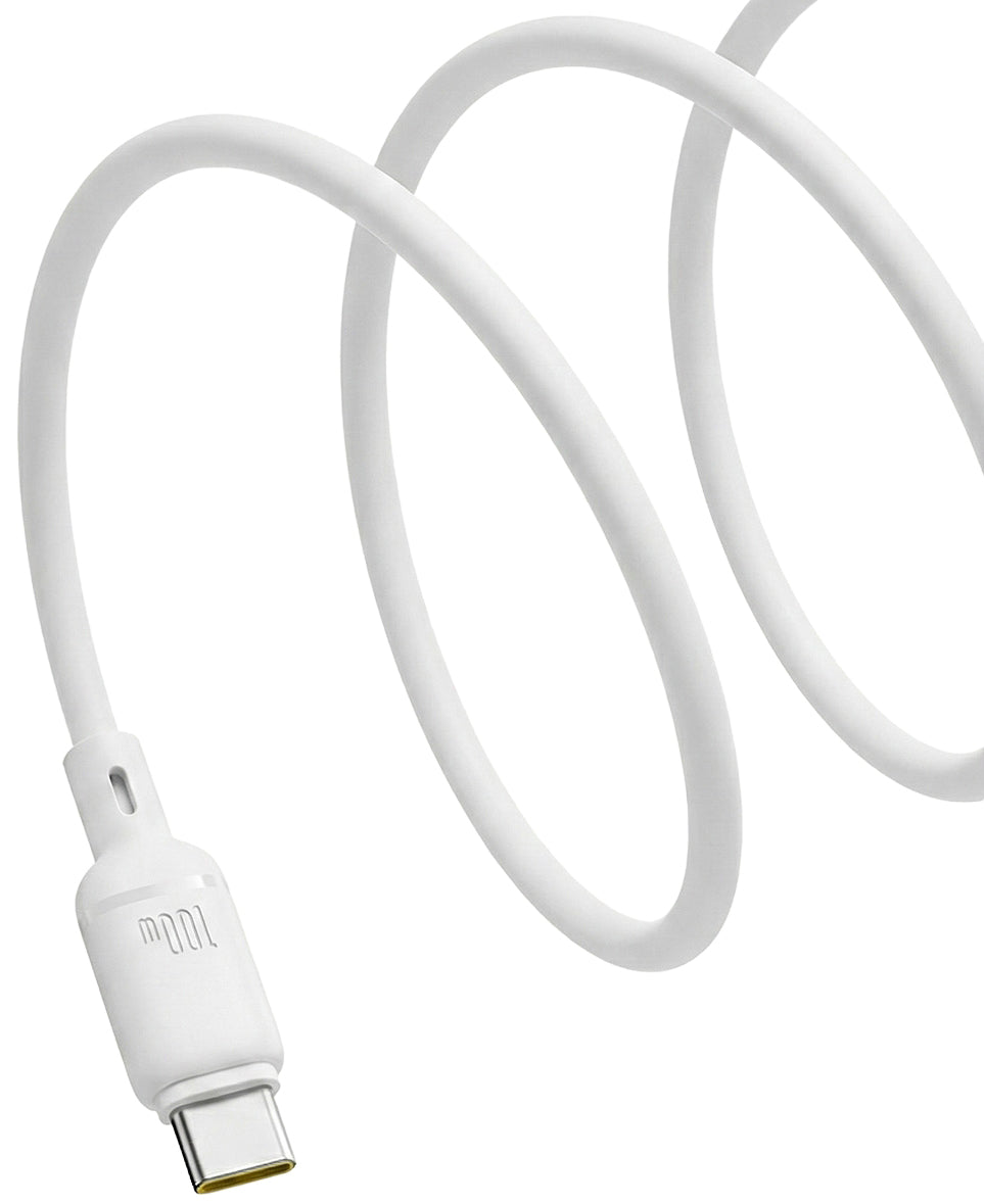 Kabl za podatke i punjenje USB-C - USB-C Baseus Silky, 100W, 1m, Beli P10377704213-00