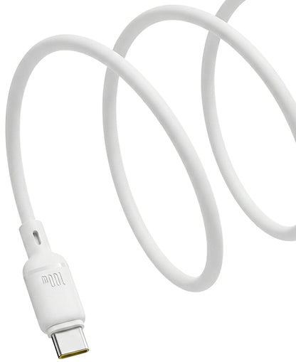 Kabl za podatke i punjenje USB-C - USB-C Baseus Silky, 100W, 1m, Beli P10377704213-00