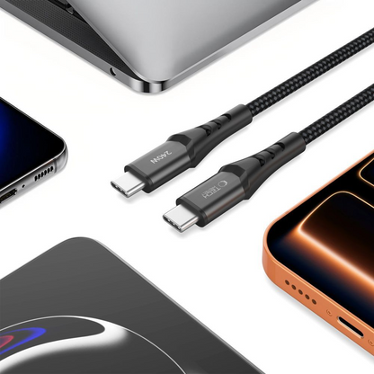 USB-C kabl za prenos podataka i punjenje - USB-C Tech-Protect UB11T Ultraboost, 240W, 1m, Crna