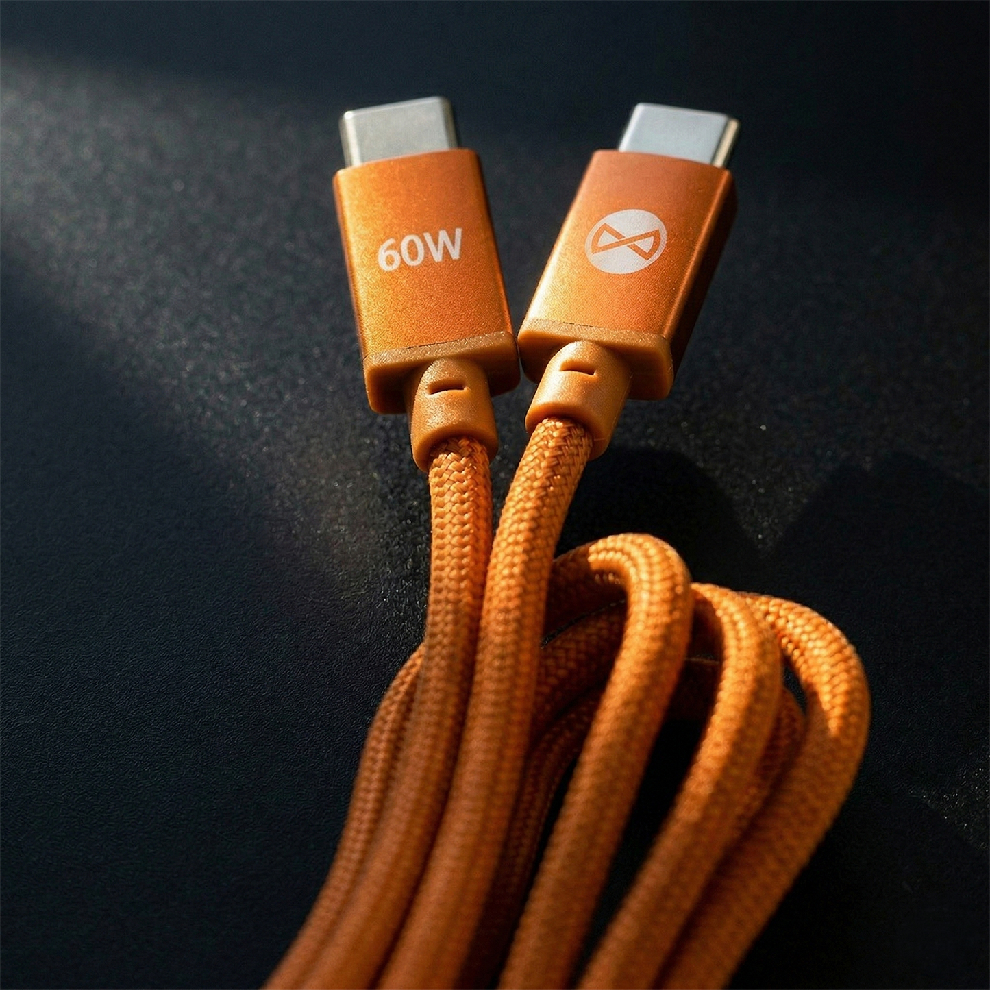 USB-C kabl za prenos podataka i punjenje - USB-C Forever Saffron, 60W, 1m, Narandžasta