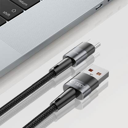 Kabl za prenos podataka i punjenje USB-A - USB-C Tech-Protect Ultraboost, 66W, 0.5m, Siva