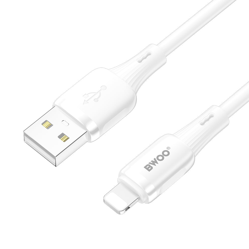 Kabl za prenos podataka i punjenje USB-A - Lightning BWOO X329L, 15W, 1m, Bela