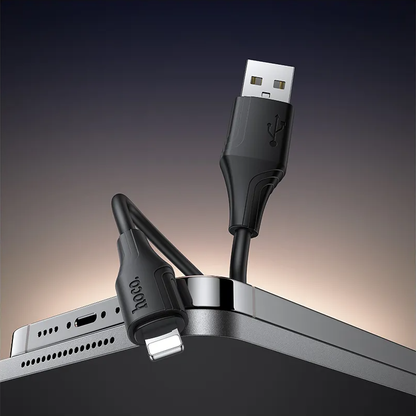 USB-A - Lightning HOCO X124 kabl za prenos podataka i punjenje, 18W, 1m, Crna
