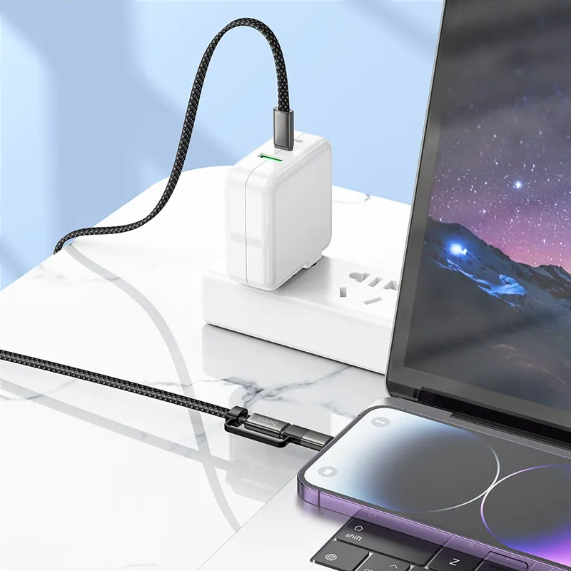 Kabl za prenos podataka i punjenje USB-C - Lightning / USB-C HOCO X125, 60W, 1m, Crni