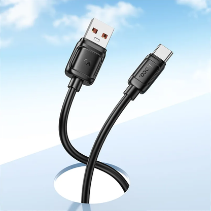 Kabl za prenos podataka i punjenje USB-A - USB-C HOCO X115, 100W, 1m, Crni