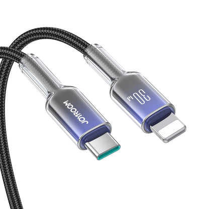 USB-C kabl za prenos podataka i punjenje - Lightning Joyroom S-A42, 30W, 1.2m, Crna