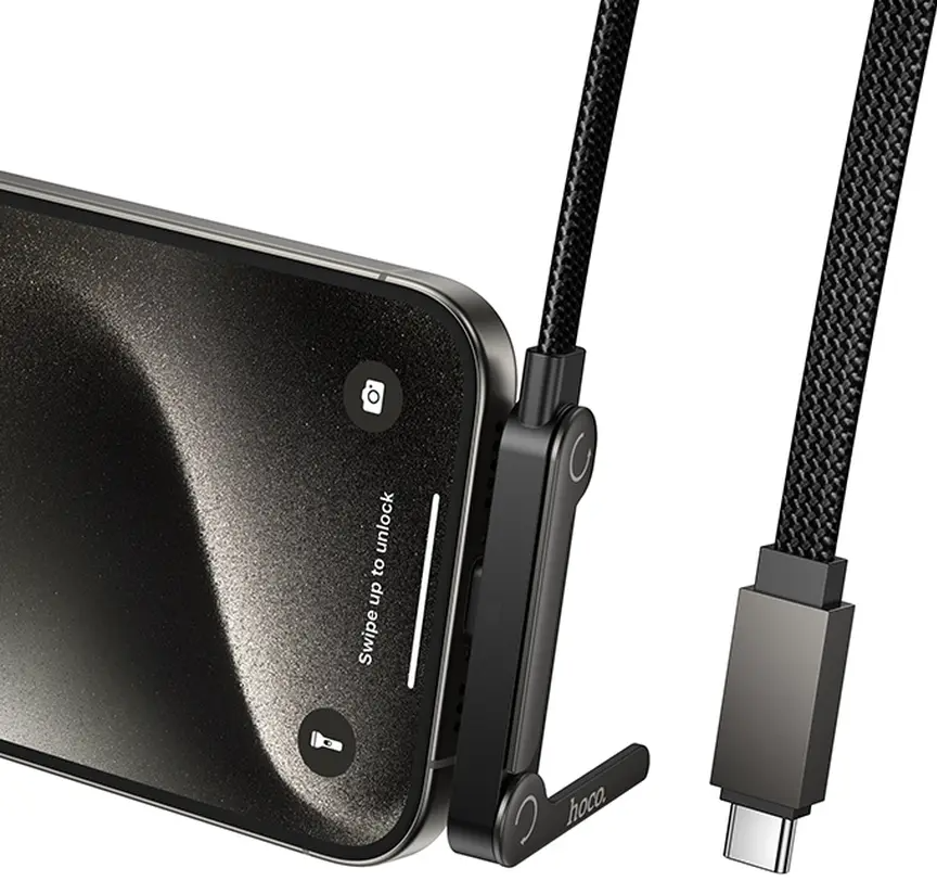 USB-C - USB-C HOCO U150 Exquisite kabl za prenos podataka i punjenje, 60W, 1.2m, Crna