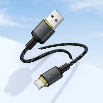 Kabl za prenos podataka i punjenje USB-A - USB-C HOCO X128 Benefit, 36W, 1m, Crni
