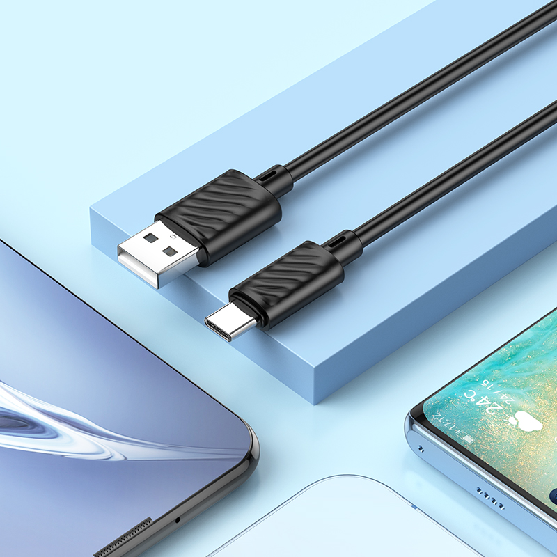 USB-A - USB-C HOCO X88 kabl za prenos podataka i punjenje, 18W, 2m, Crna