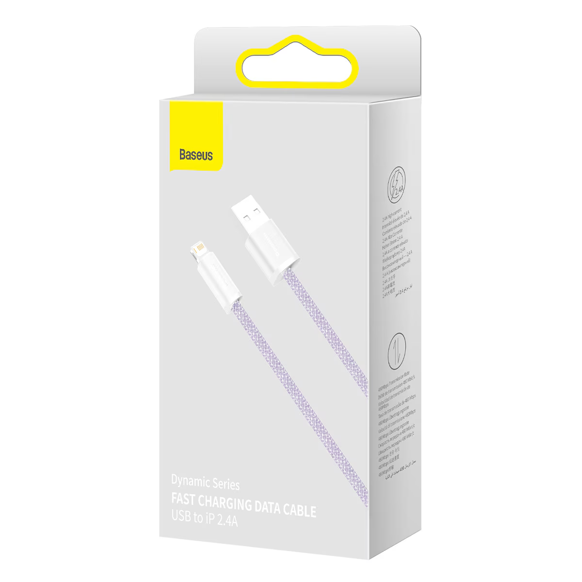Kabl za prenos podataka i punjenje USB-A - Lightning Baseus Dynamic Series, 18W, 2m, Ljubičasti CALD000505