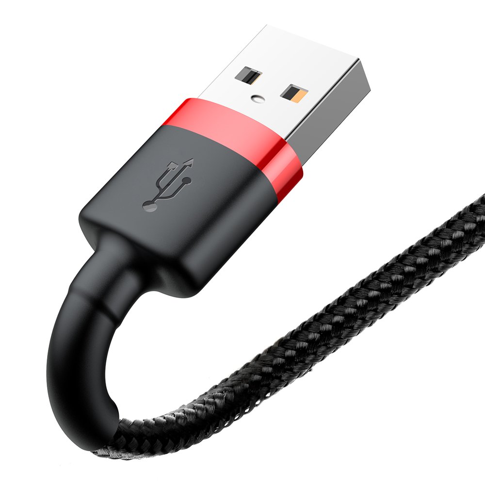 Data and Charging Cable USB-A - Lightning Baseus Cafule, 18W, 0.5m, Red CALKLF-A19