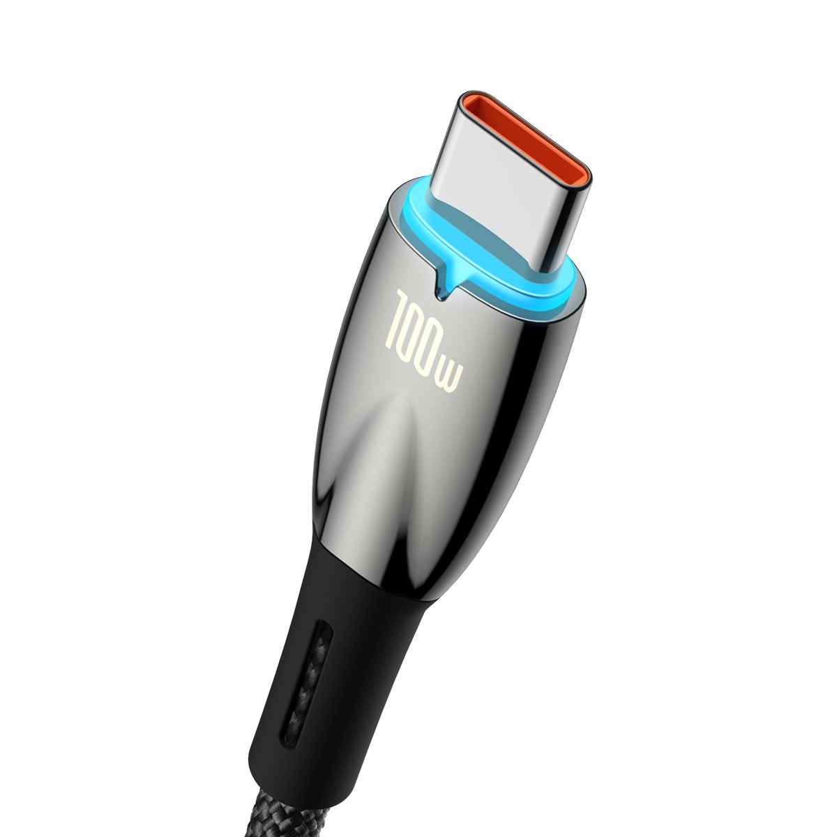 Kabel za Prijenos Podataka i Punjenje USB-A - USB-C Baseus Glimmer Series, 100W, 2m, Crni CADH000501