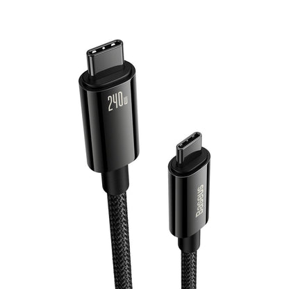 Kabel za Prijenos Podataka i Punjenje USB-C - USB-C Baseus Tungsten Gold, 240W, 2m, Crni CAWJ040101