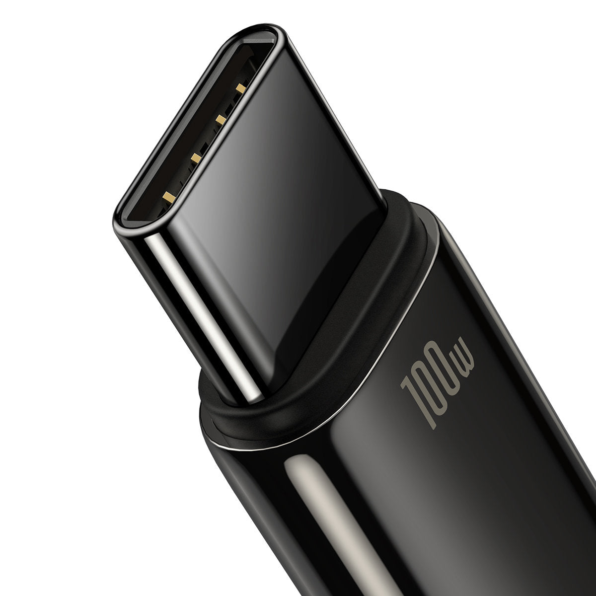 Kabl za Prenos Podataka i Punjenje USB-A - USB-C Baseus Tungsten Gold, 100W, 2m, Crni CAWJ000101