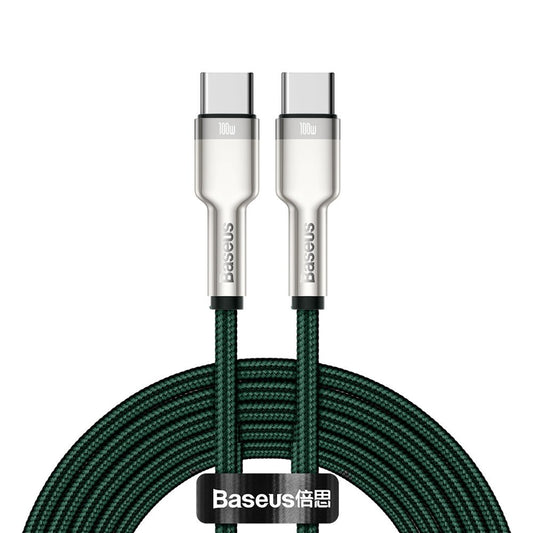 USB-C Data and Charging Cable - USB-C Baseus Cafule Metal Series, 100W, 2m, Green CATJK-D06