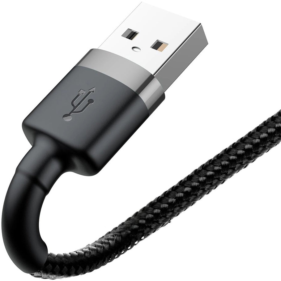 Data and Charging Cable USB-A - Lightning Baseus Cafule, 18W, 0.5m, Gray CALKLF-AG1 