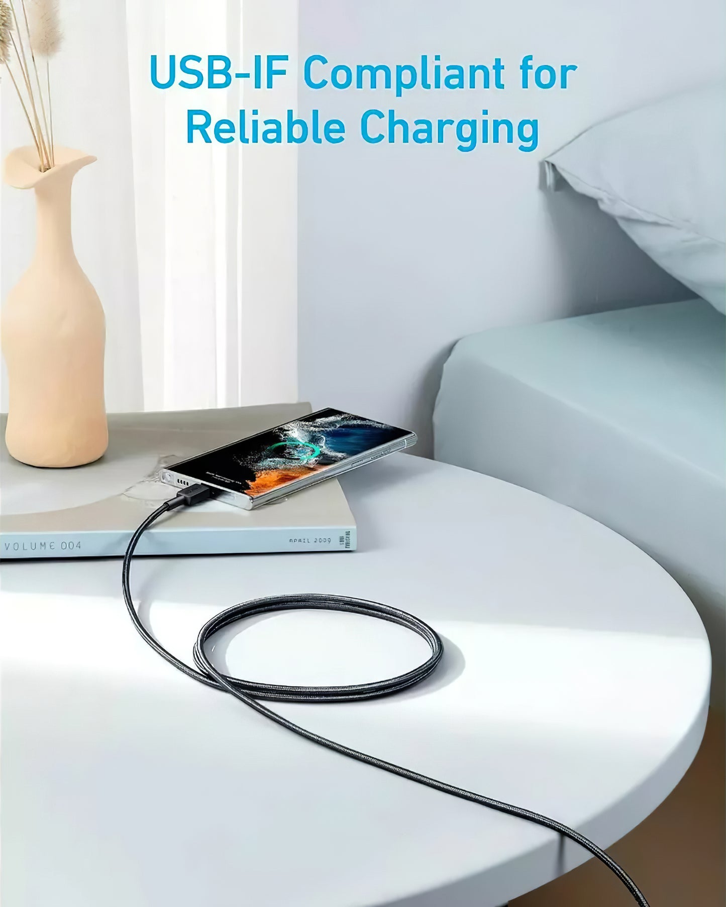Kabl za prenos podataka i punjenje USB-C - USB-C Anker 322, 60W, 0.9m, Crni A81F5G11
