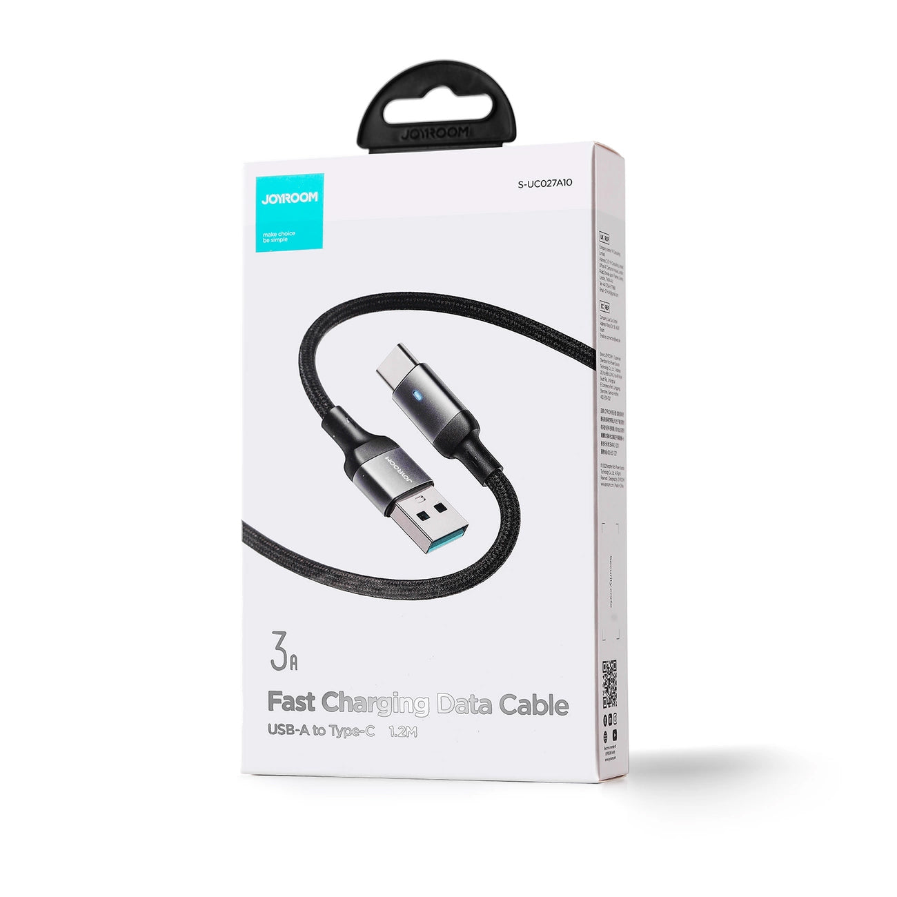 Kabl za prenos podataka i punjenje USB-A - USB-C Joyroom A10, 18W, 1.2m, Crni