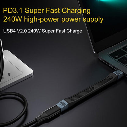 Kabl za prenos podataka i punjenje USB-C - USB-C OEM 8K Video, 240W, 0.13m, Crni