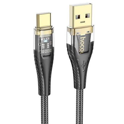 Kabl za Prenos Podataka i Punjenje USB-A - USB-C HOCO U121, 18W, 1.2m, Crni