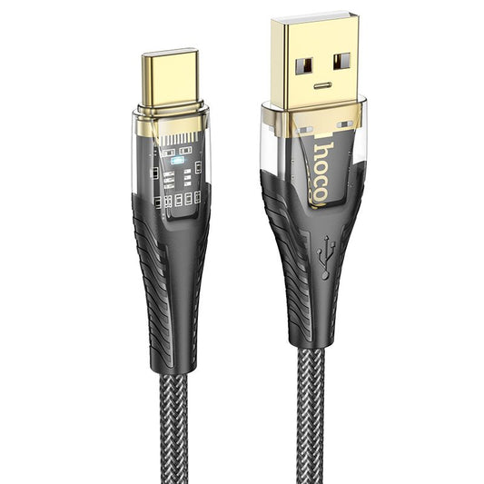 Kabl za Prenos Podataka i Punjenje USB-A - USB-C HOCO U121, 18W, 1.2m, Crni