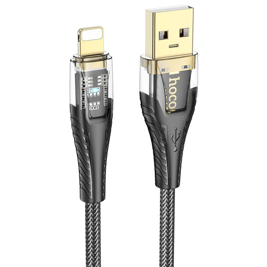 Kabl za Prenos Podataka i Punjenje USB-A - Lightning HOCO U121, 18W, 1.2m, Crni
