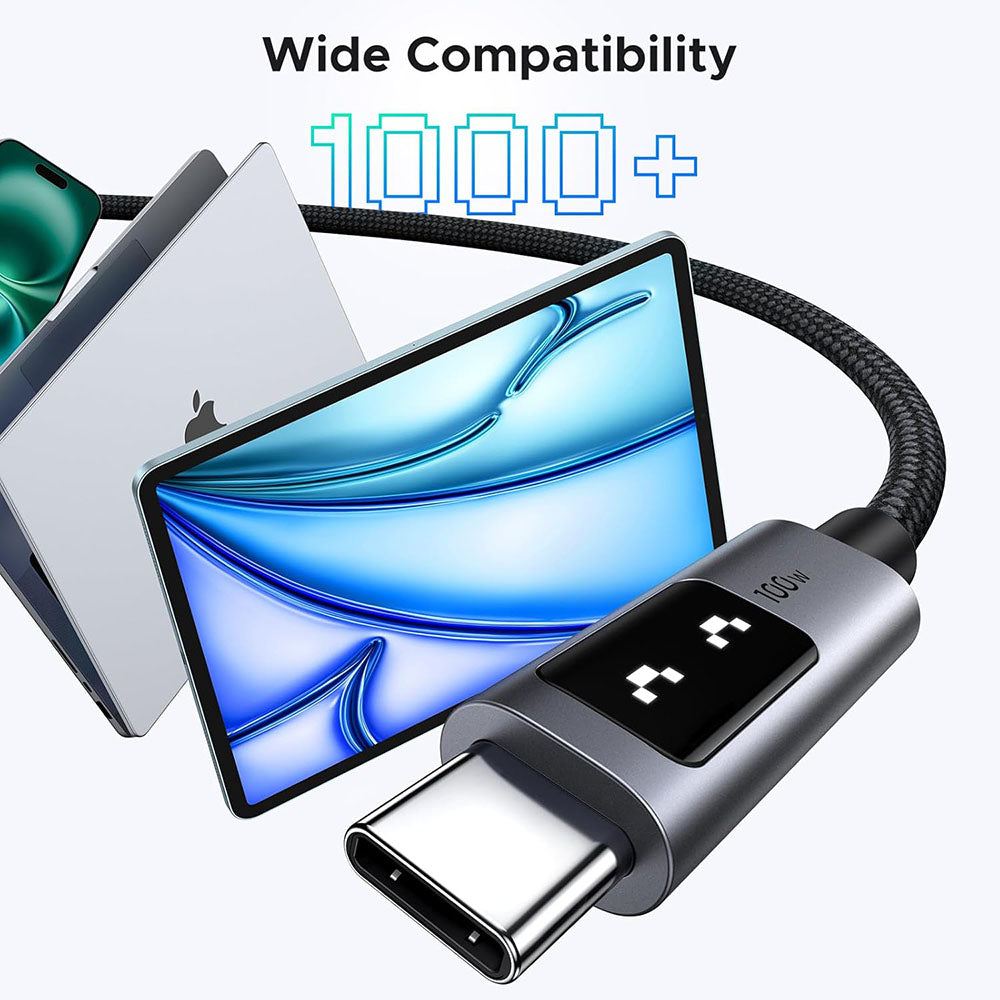 Kabl za Prenos Podataka i Punjenje USB-C - USB-C UGREEN L509, 100W, 1m, Sivi
