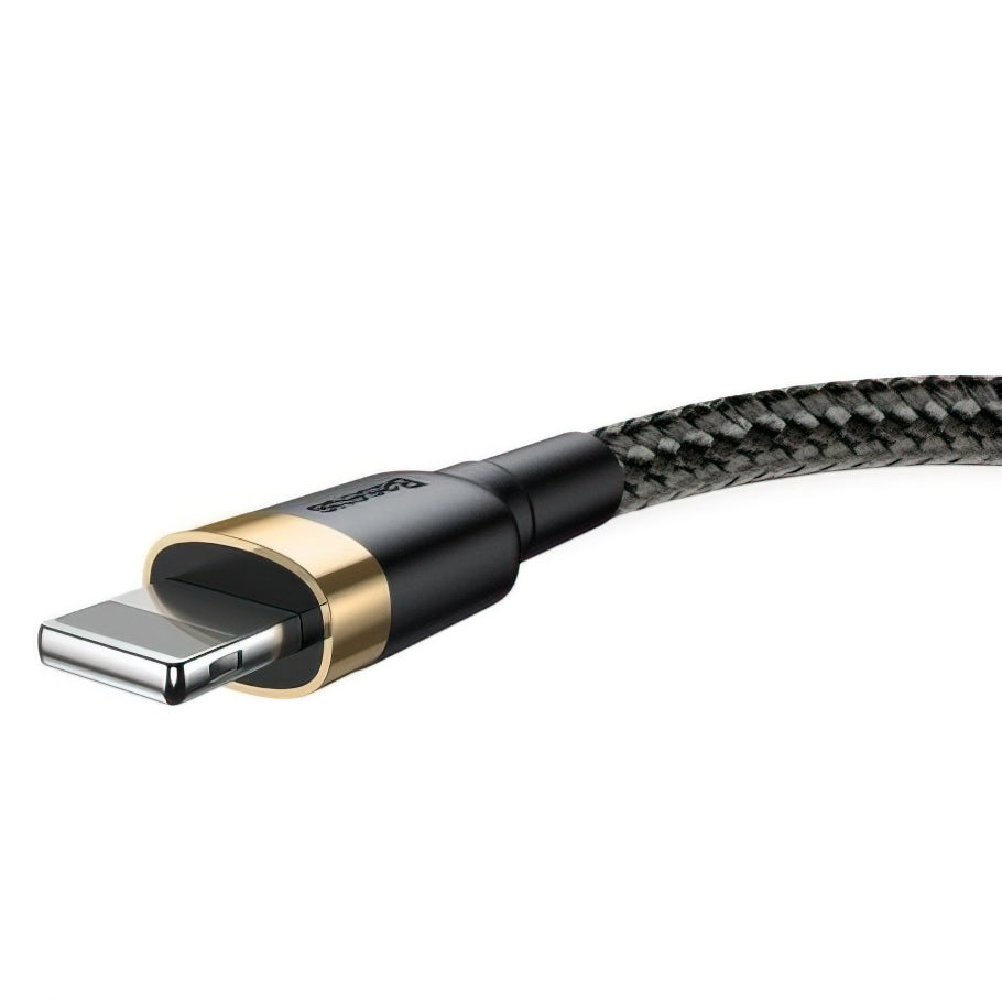 Kabl za podatke i punjenje USB-A - Lightning Baseus Cafule, 18W, 3m, Zlatni CALKLF-RV1