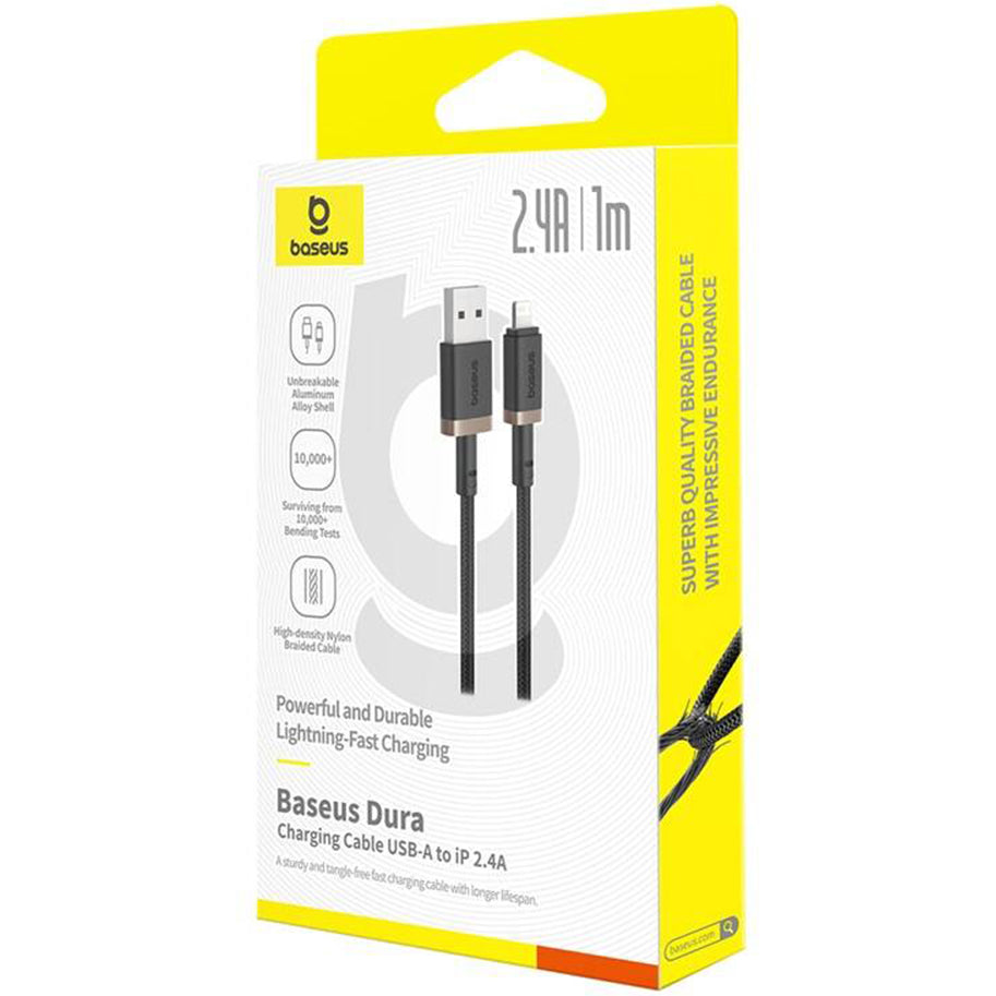 Kabl za podatke i punjenje USB-A - Lightning Baseus Dura Series, 18W, 1m, Zlatni P10377801U01-00