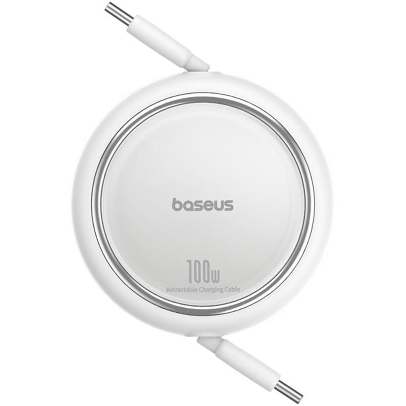Kabl za prenos podataka i punjenje USB-C - USB-C Baseus Free2Draw Mini Retractable, 100W, 1m, Beli P10364500211-00