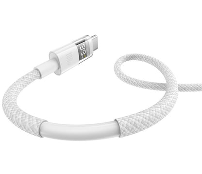 Kabl za prenos podataka i punjenje USB-A - USB-C Baseus Display 2, 100W, 2m, Beli P10382701211-01
