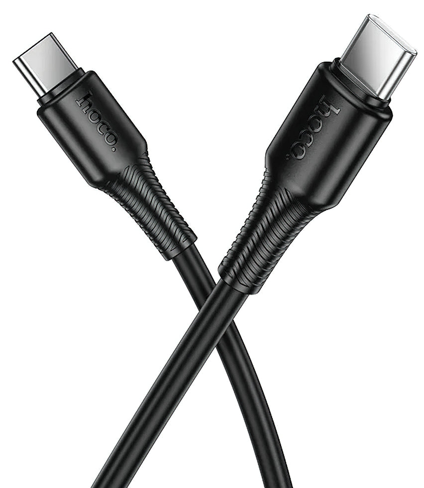 Kabl za prenos podataka i punjenje USB-C - USB-C HOCO X120, 60W, 1m, Crni