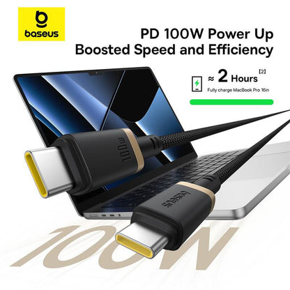 Kabl za podatke i punjenje USB-C - USB-C Baseus Dura Series, 100W, 2m, Zlatni P10377803U01-03