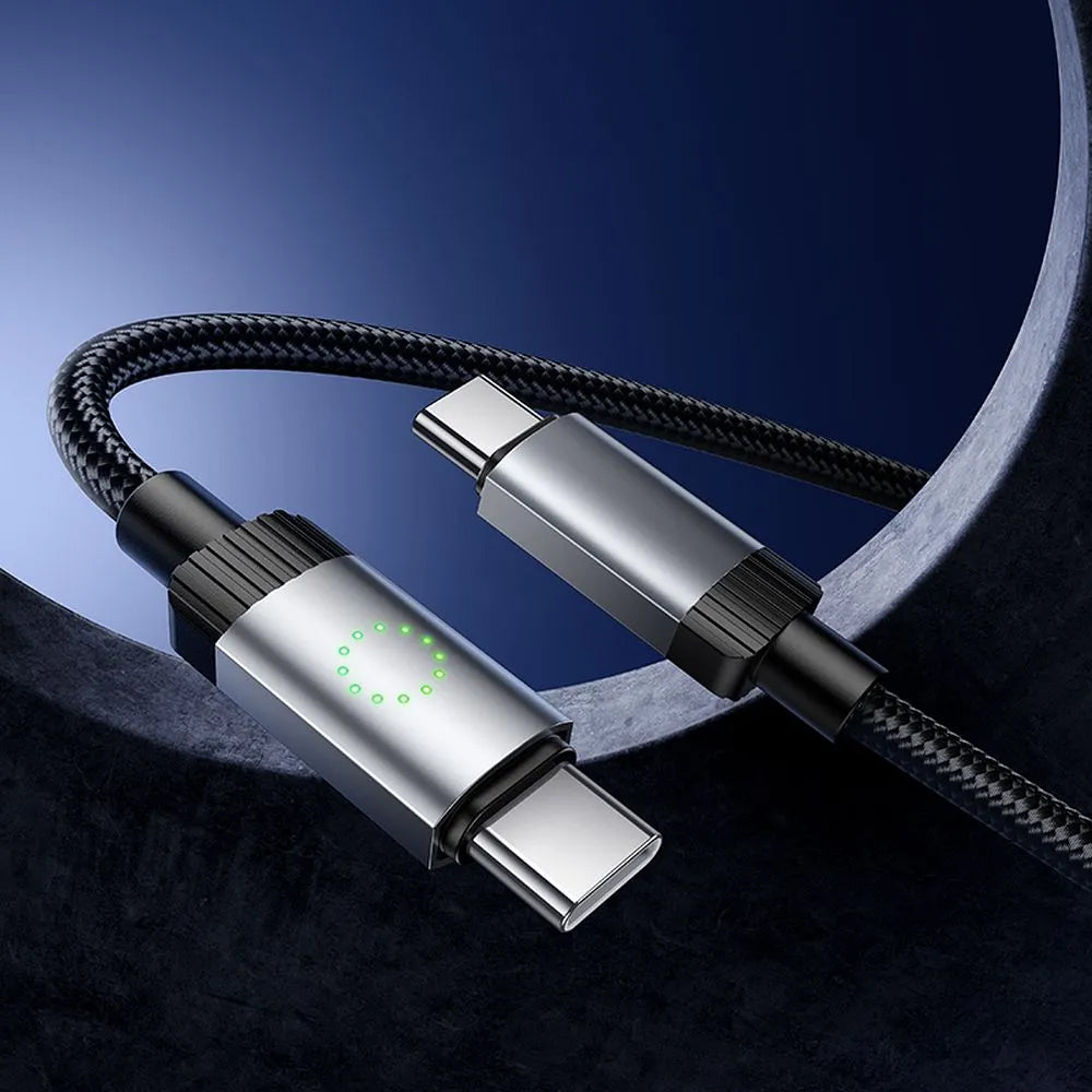 Kabl za prenos podataka i punjenje USB-C - USB-C HOCO X117, 60W, 1m, Crni