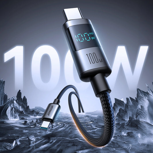 Kabl za Prenos Podataka i Punjenje USB-C - USB-C Joyroom S-A16 Pro Prism Display, 100W, 1.2m, Crni
