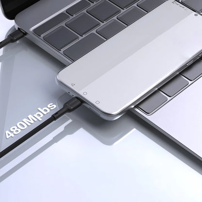 Kabl za prenos podataka i punjenje USB-C - USB-C Dudao L9C, 65W, 1m, Crni