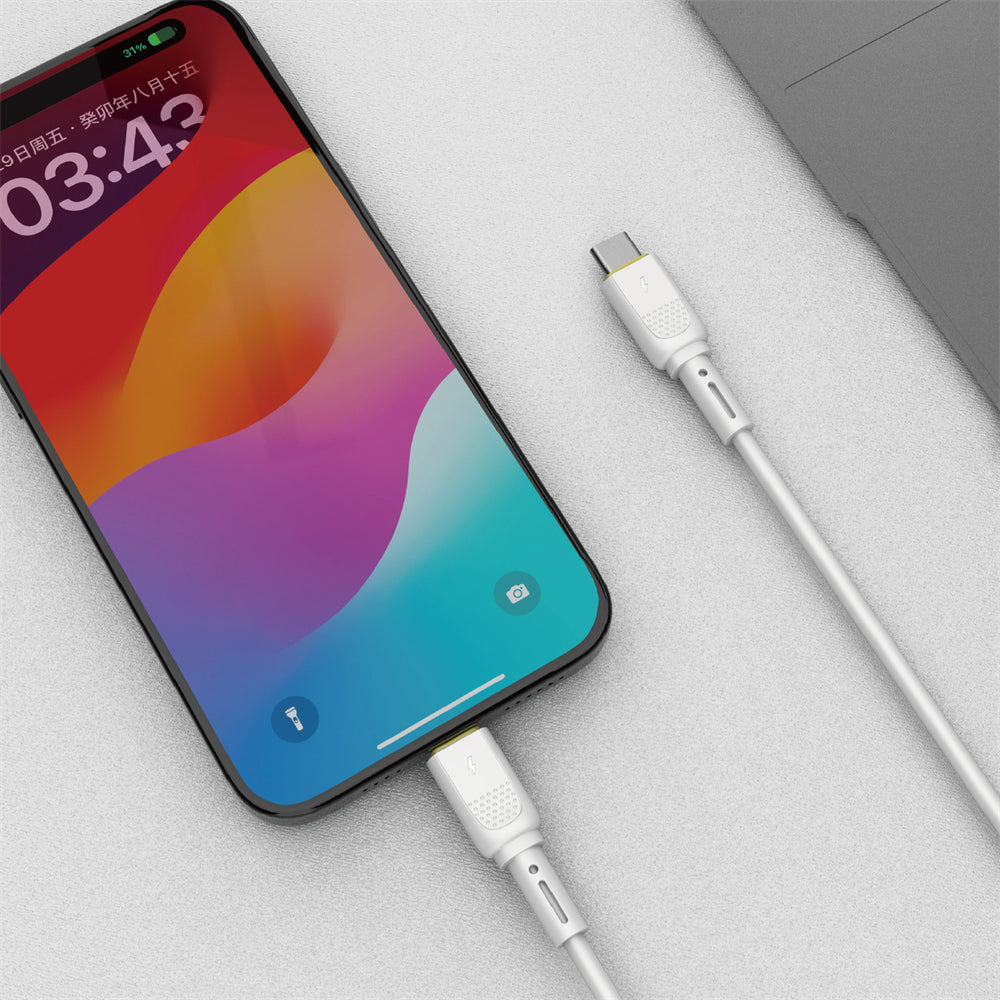 Kabl za podatke i punjenje USB-C - USB-C WiWu Wi-C034, 60W, 1.2m, Beli