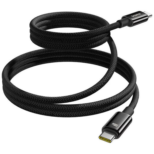 Kabl za podatke i punjenje USB-C - USB-C Baseus Tungsten Gold, 100W, 1m, Crni P10319805111-00