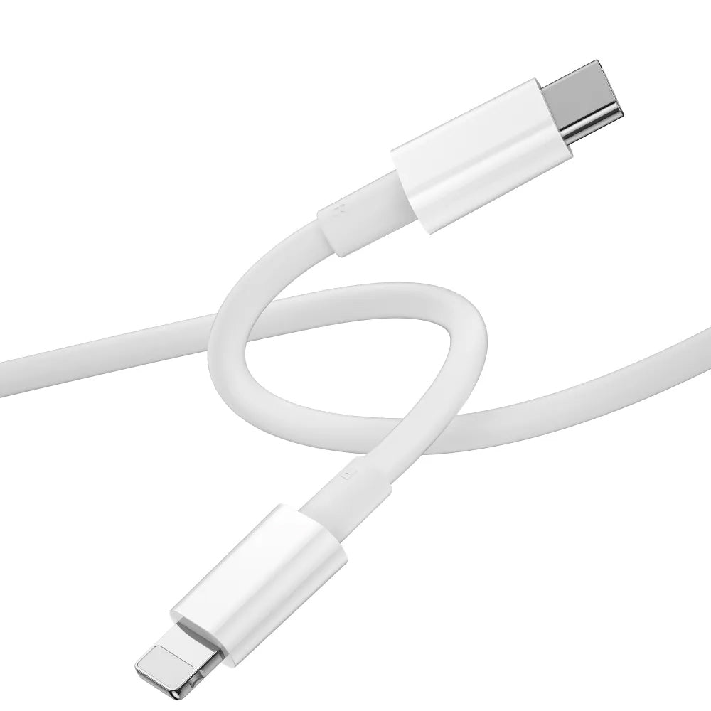 Kabl za podatke i punjenje USB-C - Lightning WiWu Wi-C008, 30W, 1.2m, Beli