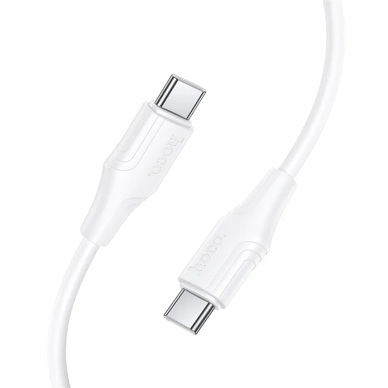 Kabl za prenos podataka i punjenje USB-C - USB-C HOCO X124, 60W, 1m, Bela