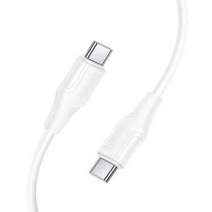 Kabl za prenos podataka i punjenje USB-C - USB-C HOCO X124, 60W, 1m, Bela