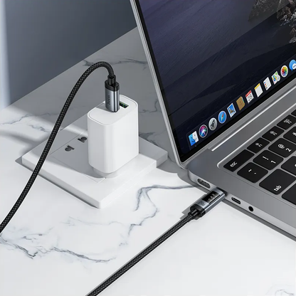 Kabl za podatke i punjenje USB-C - USB-C HOCO Display U148, 240W, 1.2m, Crni