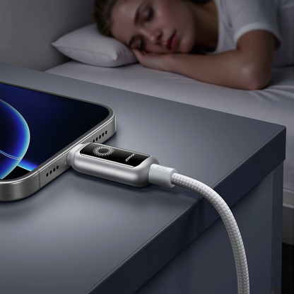Kabl za prenos podataka i punjenje USB-C - Lightning Joyroom S-A55 StarFlight Display, 30W, 1.2m, Beli