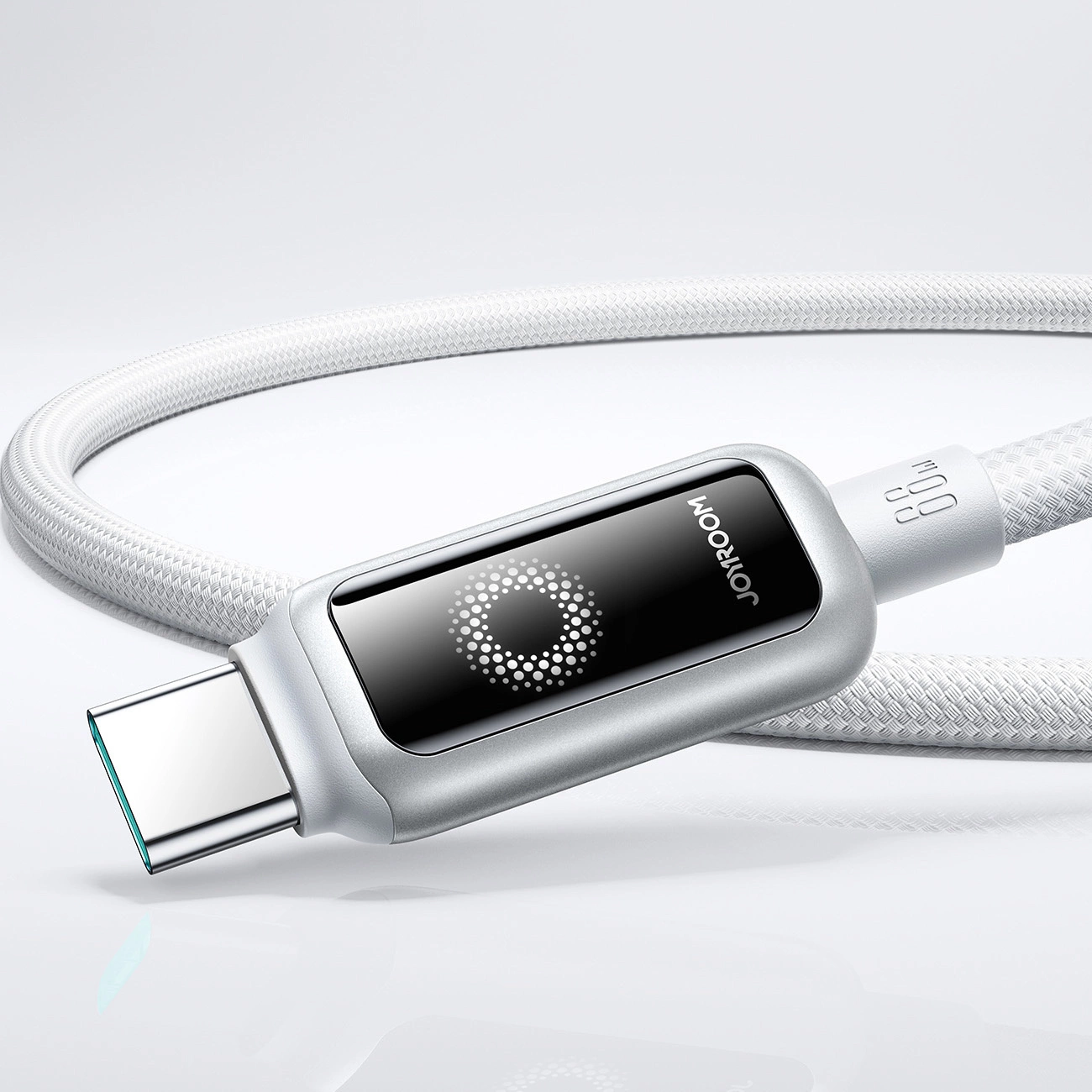 Kabl za prenos podataka i punjenje USB-A - USB-C Joyroom S-A55 StarFlight Display, 66W, 1.2m, Beli