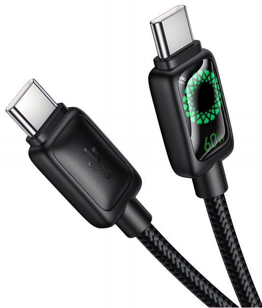 Kabl za podatke i punjenje USB-C - USB-C HOCO U146, 60W, 1.2m, Crni
