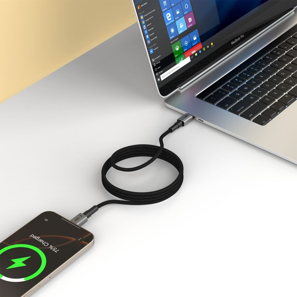 Kabl za podatke i punjenje USB-C - USB-C Tech-Protect Ultraboost DNA MagTwist, 100W, 2m, Sivi