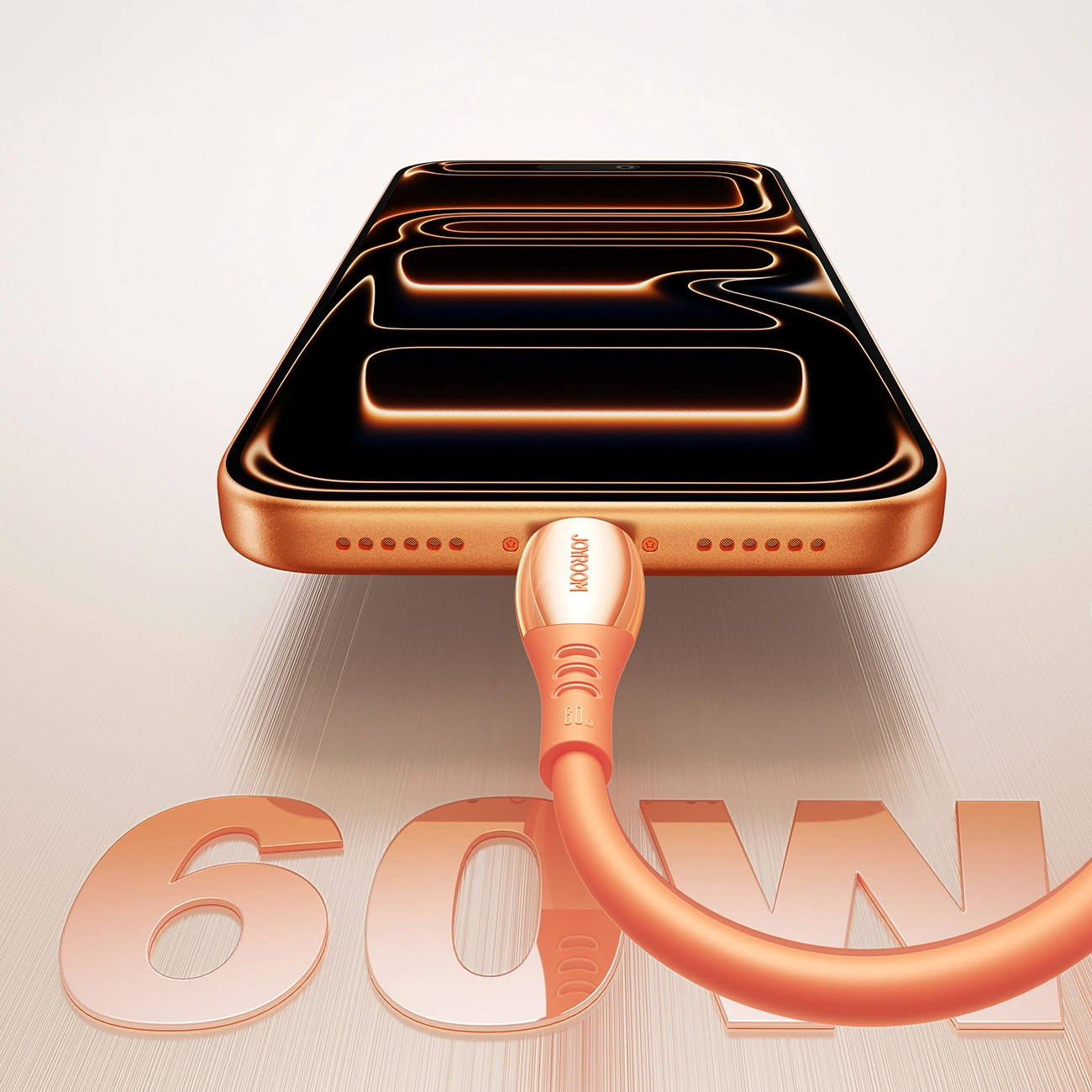 Kabl za podatke i punjenje USB-C - USB-C Joyroom S-A59 Vibrant, 60W, 1.2m, Narandžasti